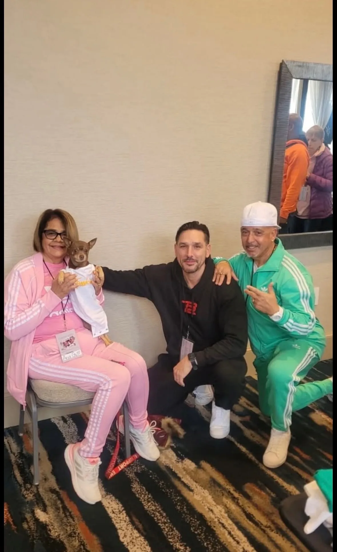 Rob G with his wife Ana and a friend at a recovery event